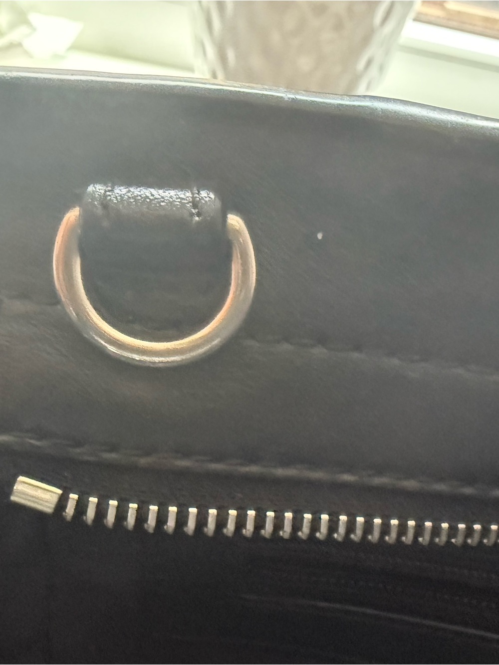 Micheal Kors Selma Large Black Leather Diamond Grommet Satchel Silver Hardware - Picture 14 of 15